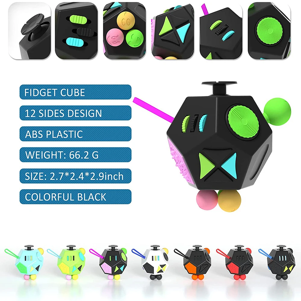 Fidget Dodecagon Puzzle Toy DICE Anxiety and Stress Relief Focus Kids 12 Sides Anti-Stress Magic Stress Fidget Toys for Children