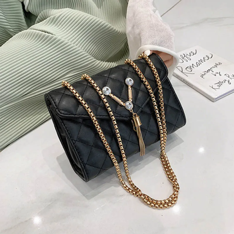 

Fashion PU Leather Shoulder Bag Classic Soft Women Messenger Bag Famous Designer Women Handbag Tassel Female Crossbody Bags