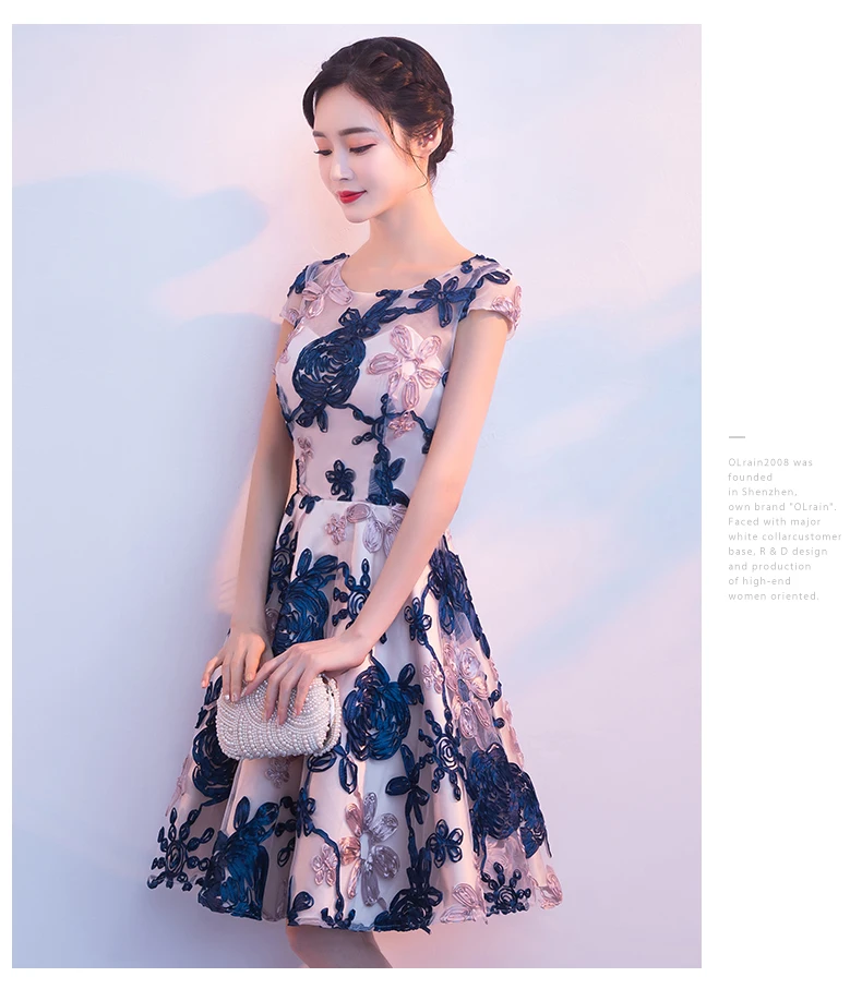 wei yin AE0419 Colorful Short Prom Dresses 2020 New Sexy Prom Dress Custom Made Tulle Lace Knee-Length Prom Party Gowns