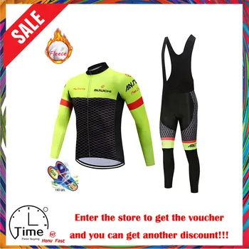 

2020 new Winter Thermal Fleece Cycling Jersey Set Breathable Ropa Ciclismo Men Long Sleeve MTB Bike Clothes Outdoor Sports Shirt