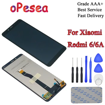 

oPesea 5.45'' For XIAOMI Redmi 6 LCD Display Panel Touch Screen Digitizer Glass Assembly With Frame for Redmi 6A LCD Display