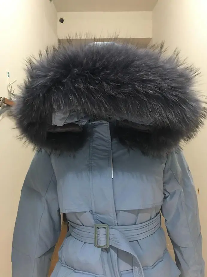 Новое поступление, пальто с капюшоном и большим меховым воротником размера плюс, женское плотное теплое пальто