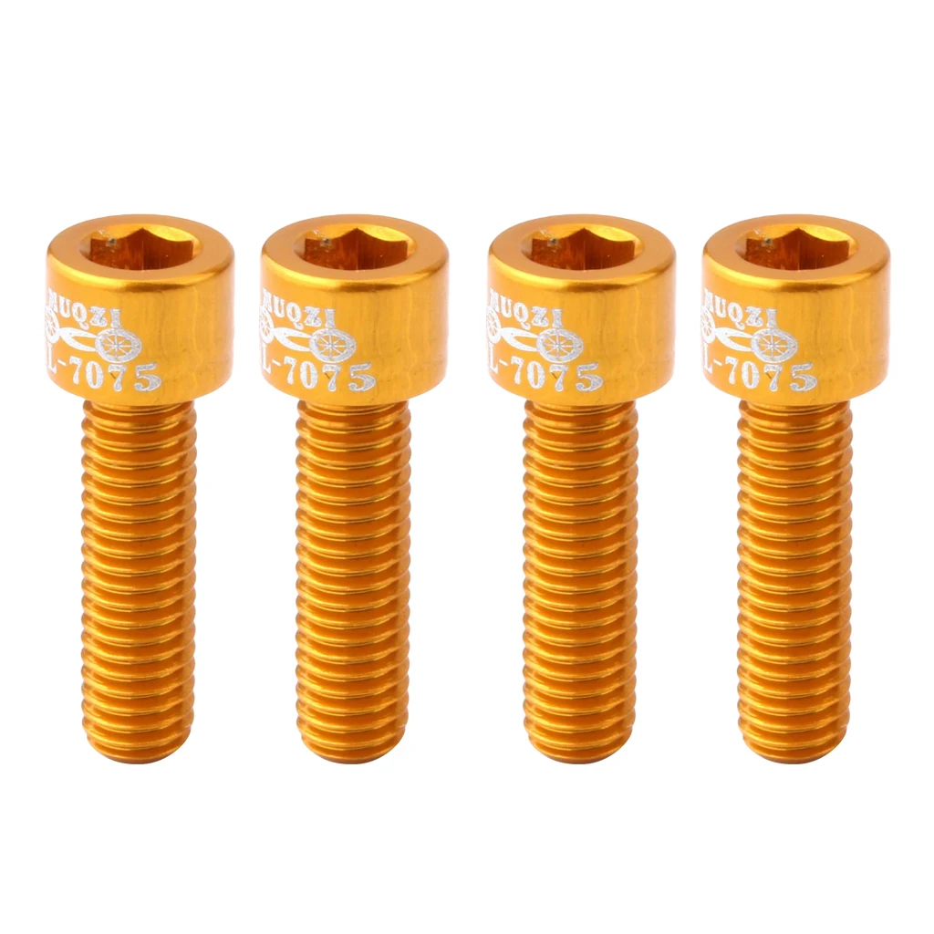 M5x17mm болты из алюминиевого сплава 12x винты с головкой руля велосипеда красные синие золотые