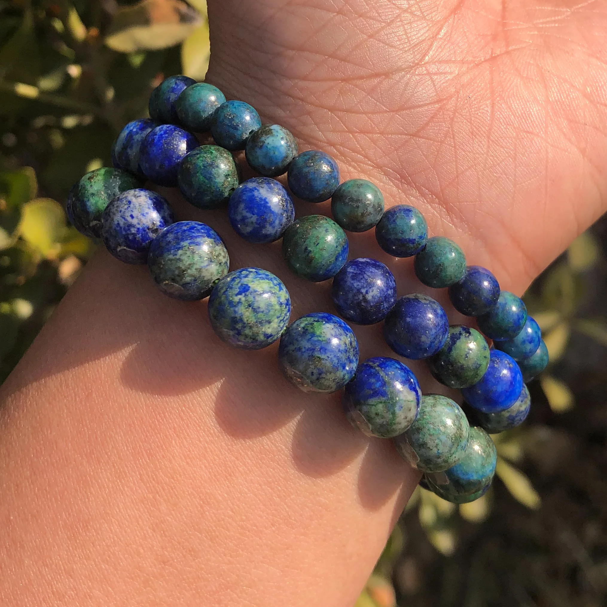 Beaded Rosary Bracelet, with Azurite Lapis Lazuli Gemstones – Graceful  Rosaries