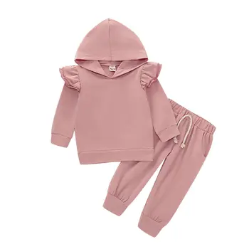 

Kids Baby Boy Girl Clothes Set Autumn Winter Warm 2pcs Hooded Long Sleeve Sweater+Pants Outfits Set Clothes Tracksuit 6M-3Y