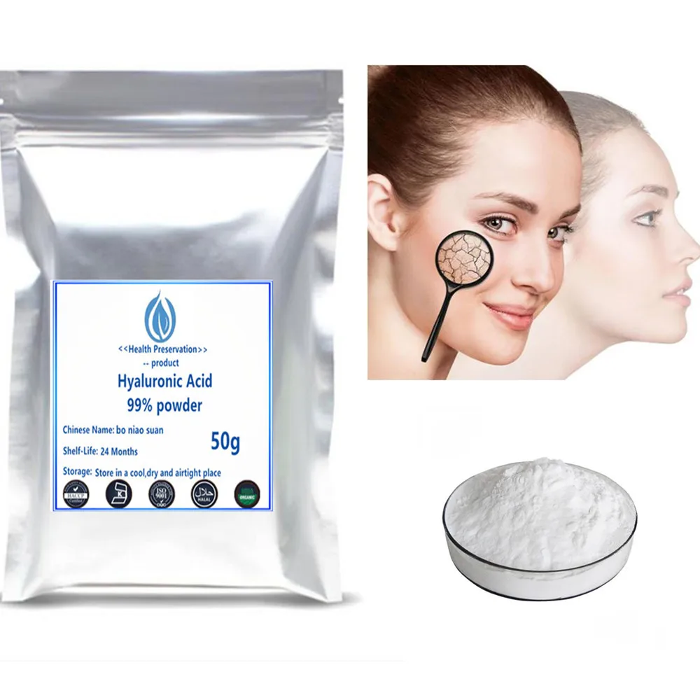 Hyaluronic Acid Powder Low Molecular Weight 100g Food Grade And Serum