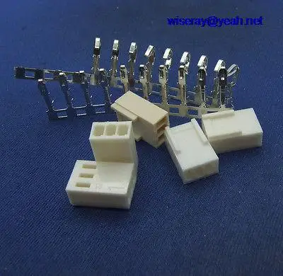  DHL/EMS 50*20 sets Connector plug 2510-3Pin Molded + 3 core Copper terminals-A7