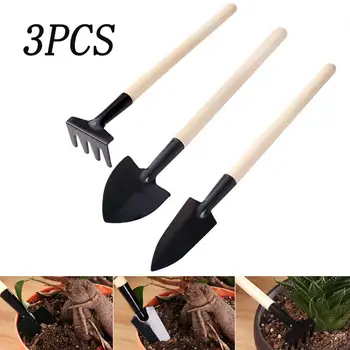 

3PCs/Set Home Gardening Tool Set Balcony Home-grown Mini Digging Suits Three-piece Shovel Rake Garden Tools Combination