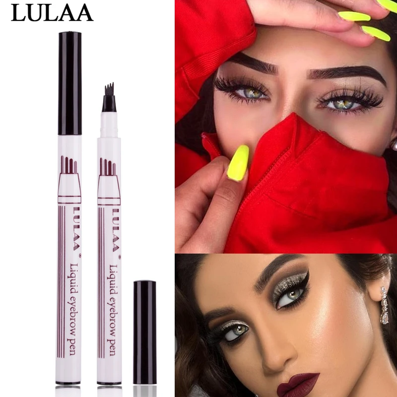 Make up menow для бровей карандаш для бровей маркер Водонепроницаемый брови татуировки для бровей 5 цветов, стойкая краска для усиления цвета краситель оттенок Ручка для глаз с длинным рукавом