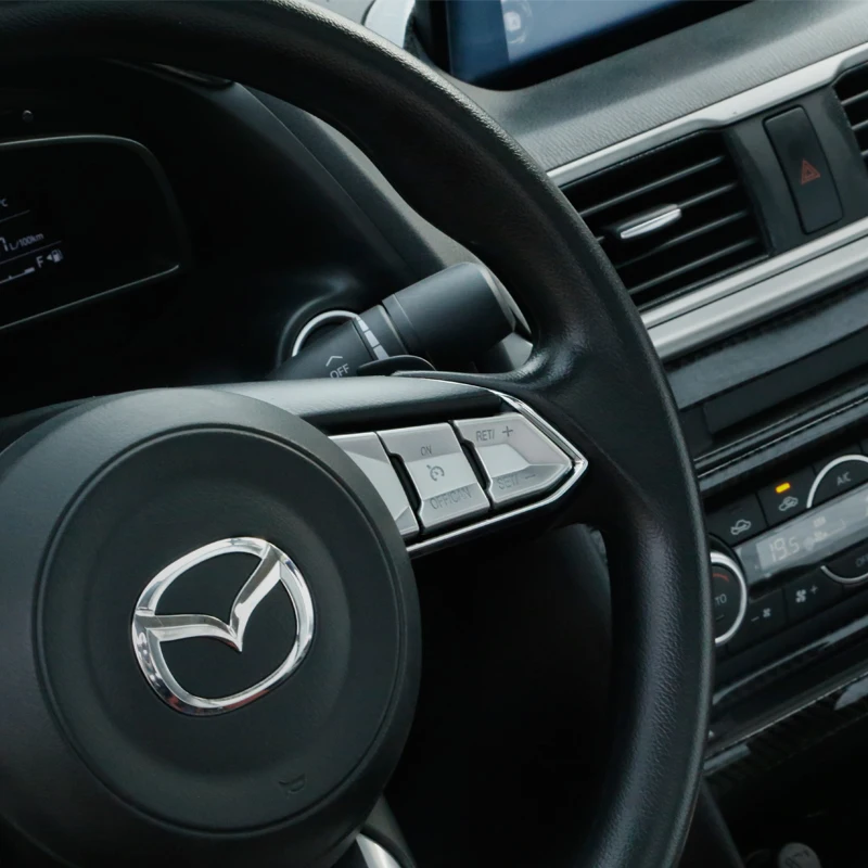Для Mazda 3 Axela M3- ABS Хромированная ручка панели рулевого колеса кнопка переключатель Накладка авто аксессуары