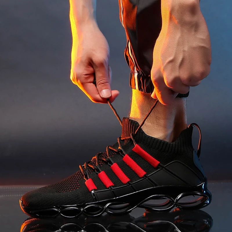 Новая обувь blade Модные дышащие кроссовки для бега; размер 46 Большой Размеры удобные спортивные Для мужчин обувь 47 пробежек повседневная обувь 48