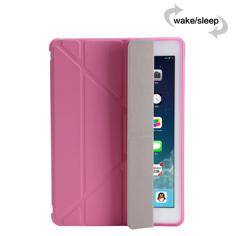 Роскошный чехол для apple iPad air 1 iPad 5, чехол, Умный Магнитный чехол с функцией автоматического пробуждения и сна, Мягкий защитный чехол для планшета - Цвет: pink
