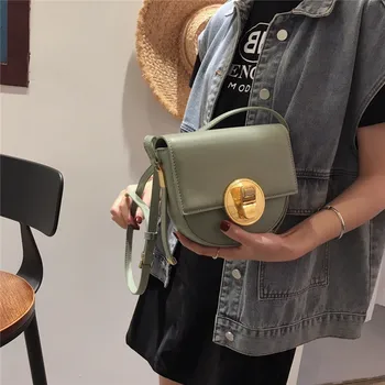

2020 New Exquisite Style Piggy Bag Retro Saddle Bag Shoulder Casual Fashion Small Messenger Bag Candy Color