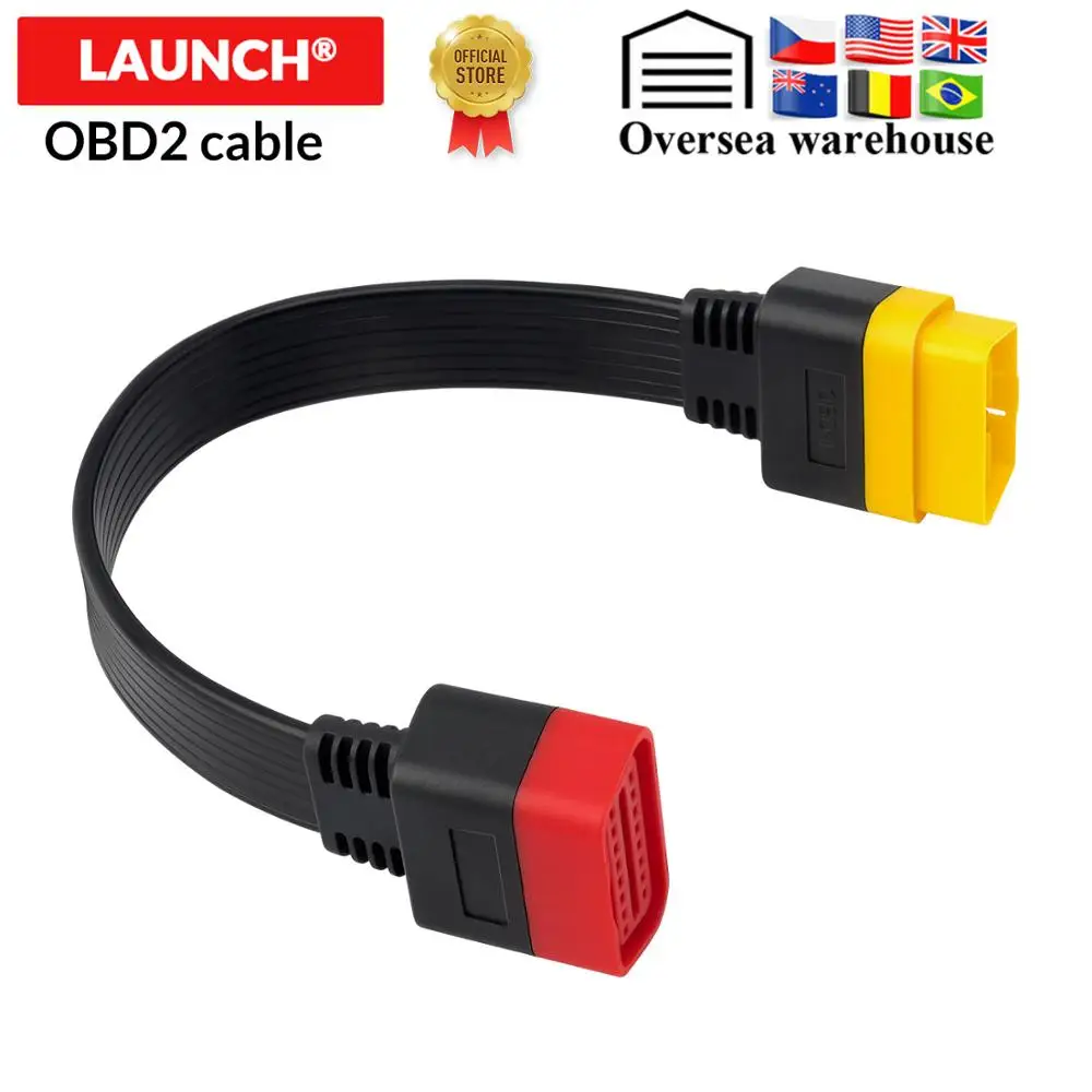 23inch 60cm OBD2 Extension Cable 16PIN Adapter Diagnostic Extender For Launch V 