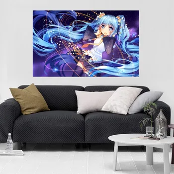 

[Self-Adhesive] 3D Hatsune Miku 281 Japan Anime Wall Stickers Mural Decal Wall Murals AJ WALLPAPER Belly