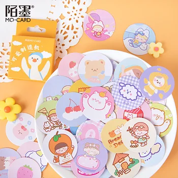 

45 pcs Cute Animal Collection Decorative Sticker Books Scrapbooking DIY Note Sticker Flakes Stationary Accessories Art Supplie