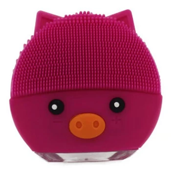 

Cartoon Pig Waterproof Electric Facial Cleansing Brush Ultrasonic Deep Vibration Pore Face Cleanser USB Silicone Massage