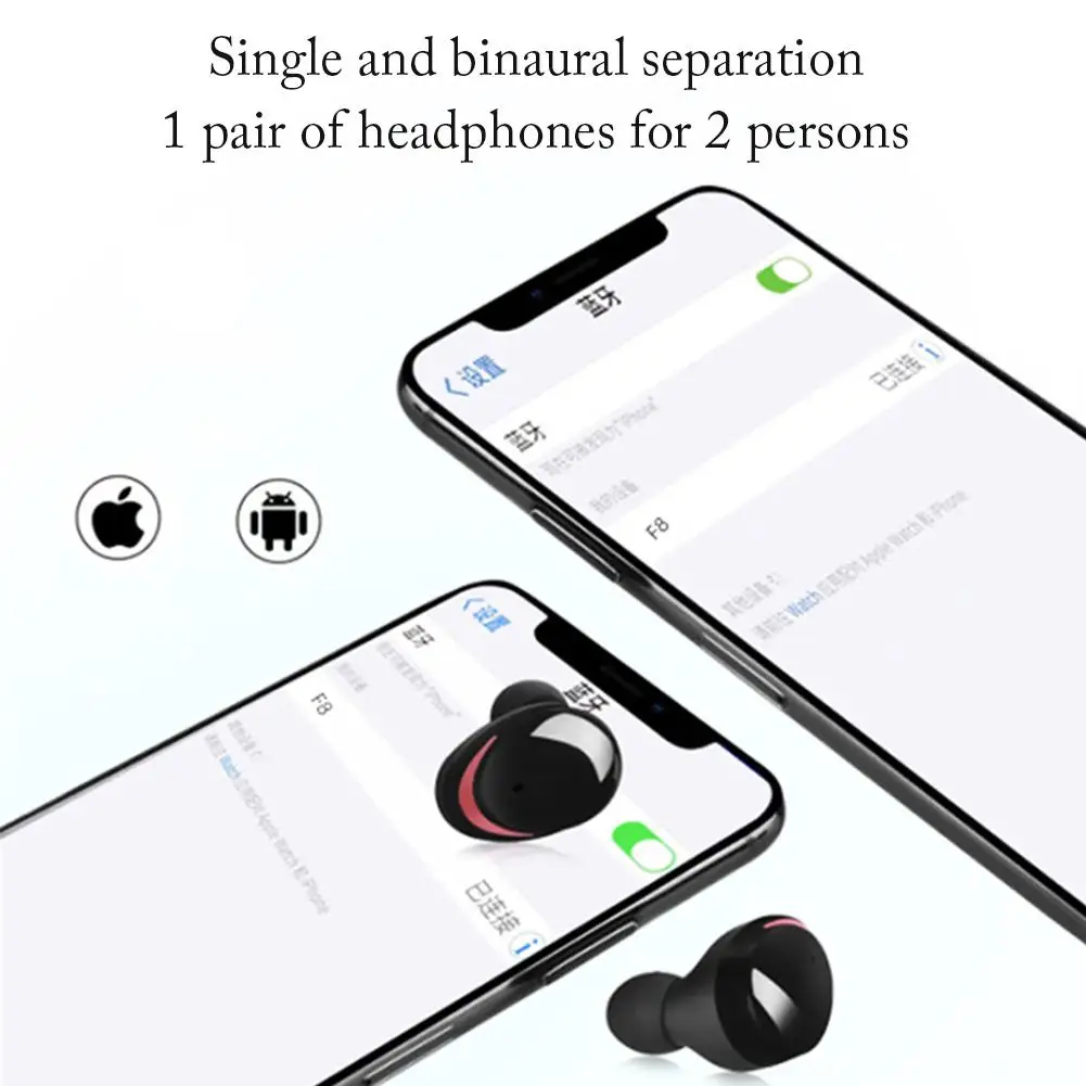 TWS Bluetooth гарнитура светодиодный дисплей цифровой сенсорный 5,0 беспроводная Bluetooth гарнитура бинауральная HD звонок с зарядным устройством 3500 мАч