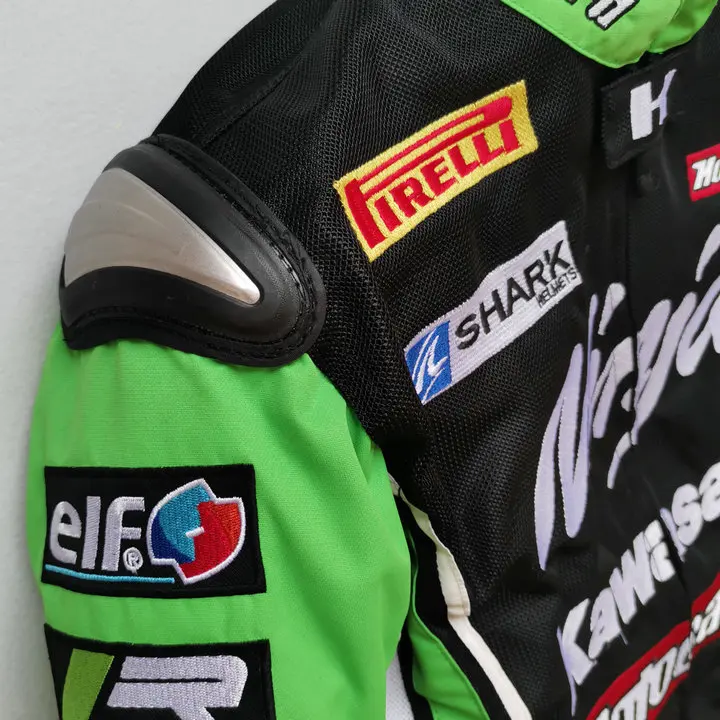 Летний мотоциклетный Мото GP для KAWASAKI куртка гоночная команда мотоцикл езда с протекторами одежда