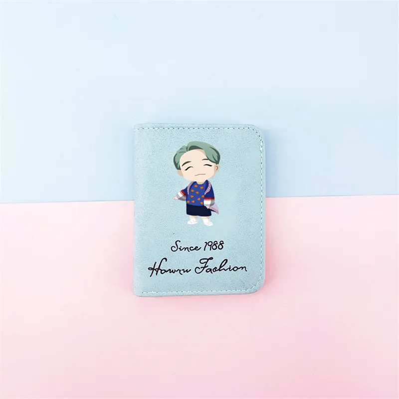 Kpop Bangtan мальчики JK дом PU портмоне для женщин и мужчин маленький короткий кошелек сумка для денег бизнес кредитный держатель для карт для детей - Цвет: 19