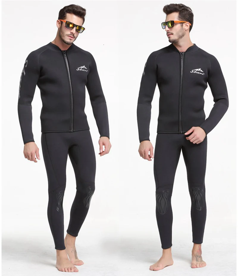 Sbart Winter Men 3mm 5mm Elastic neoprene Diving Jacket swimsuit Split surf Warm stretch spearfishing Tops swimming snorkel