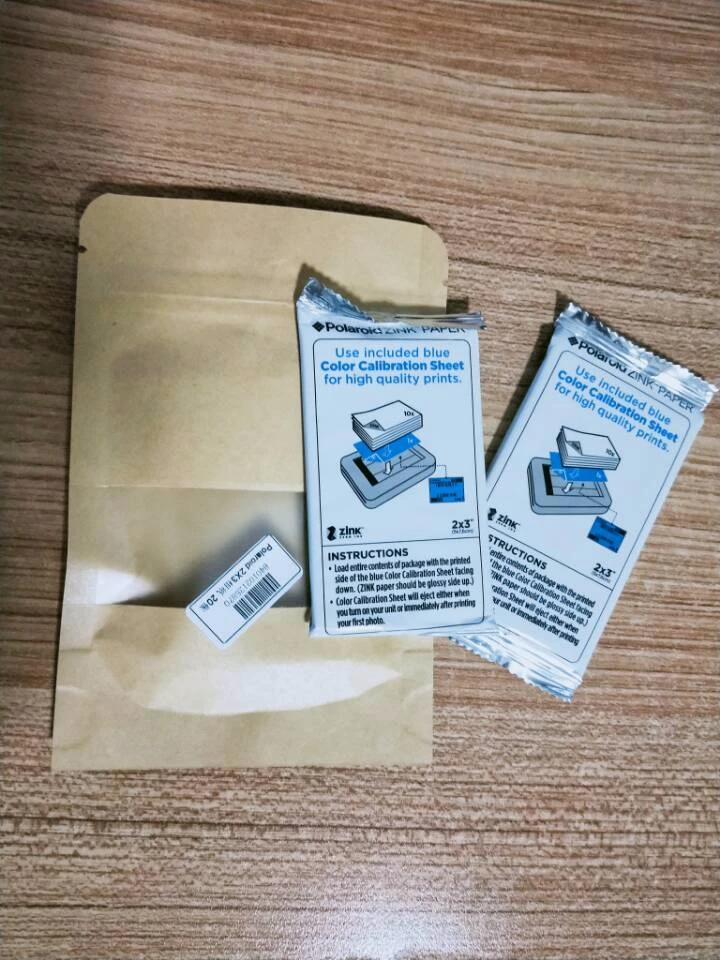 Пленка Polaroid Instax 2x3 дюйма Премиум ZINK фотобумага двойной пакет 20/50 листов для