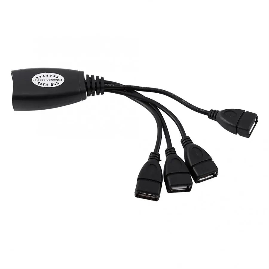 Высококачественный 4 портовый USB 2 0 к RJ45 хаб Ethernet удлинитель сетевой адаптер