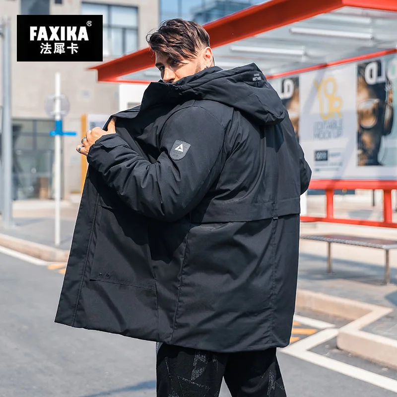 FAXIKA, большие размеры, Мужская одежда, хлопок, стеганая куртка, Мужская, хан издание, прилива, зимнее пальто, мужское, жирное удобрение, увеличенный хлопок-padde