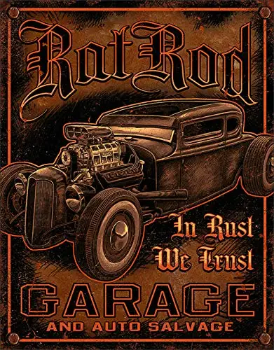 Rat Rod Garage Безнадежное предприятие Ride Free Оловянная картина «металлические номерные знаки» Оловянная вывеска настенная декоративная доска Ретро бар и бар оловянный постер - Цвет: Rat Rod Garage