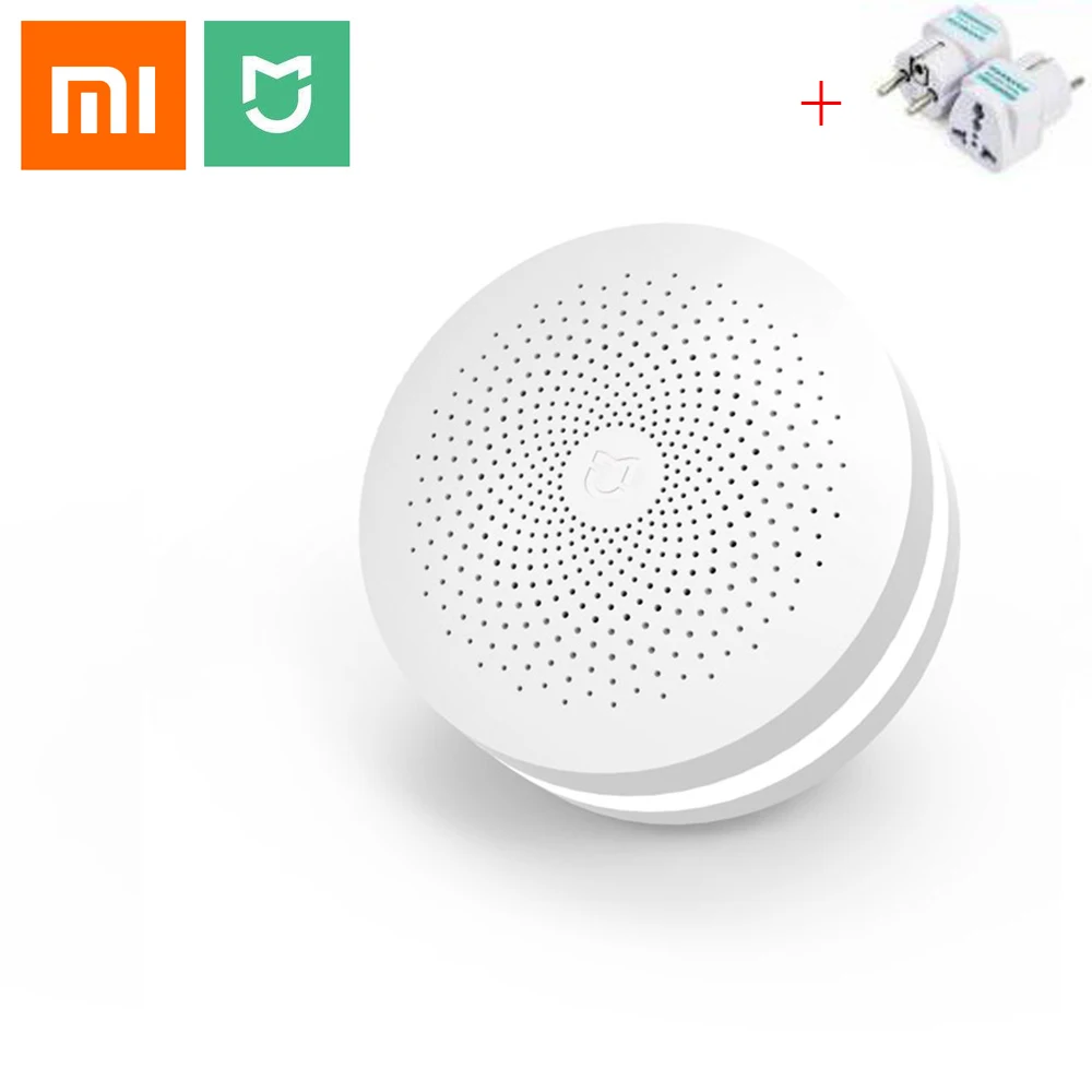 ADD B EU Plug Многофункциональный шлюз Xiaomi 2 смарт-центр управления смарт-обновленная версия два управления Встроенный дверной звонок с радио кольцом - Цвет: ADD B EU Plug