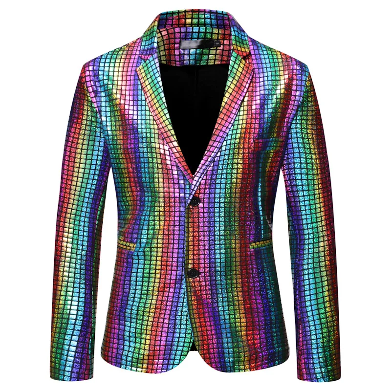 xadrez lantejoulas glitter terno blazer dos homens marca novo entalhado lapela clube dj blazer dos homens jaqueta de palco roupas para cantores