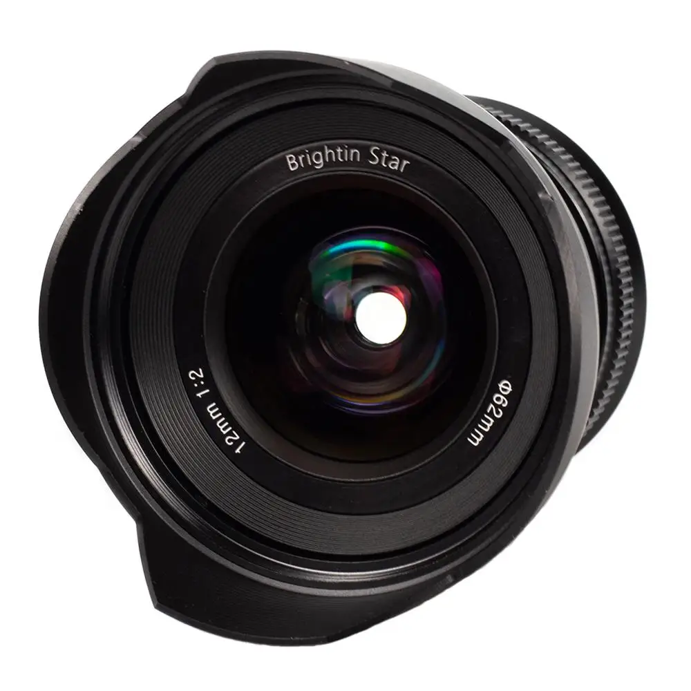 Слишком много звезда 12mm-F2.0 широкоугольный объектив с фиксированным фокусом для Canon EF-M sony E a6000 a6500 Fuji FX XT2 XA3 M4/3 EM10II GF10 EM5 объектив