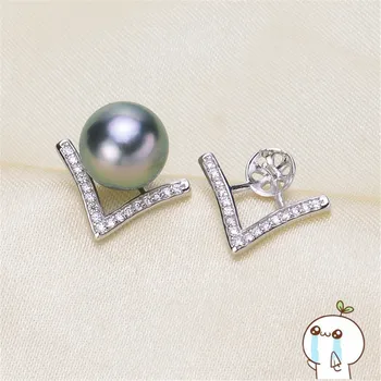 

Earrings Accessories For Women DIY Jewelry Making DIY Handmade Pearl Ear Hook Party Silver Unique 2019E089