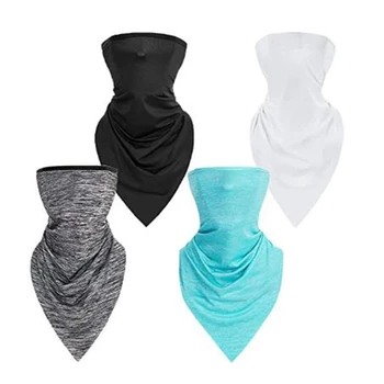 

4 Pcs Dust and Sun Protection UV Protection Summer Face Mask Triple-cornered Head Scarf Helmet Fishing Riding Hiking