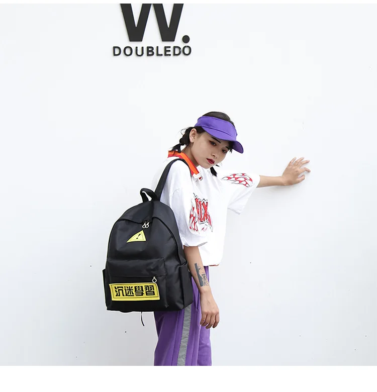 Currently Available Wholesale Canvas Students Backpack Outdoor Large-Volume Backpack Korean-style Schoolbag a Generation of Fat