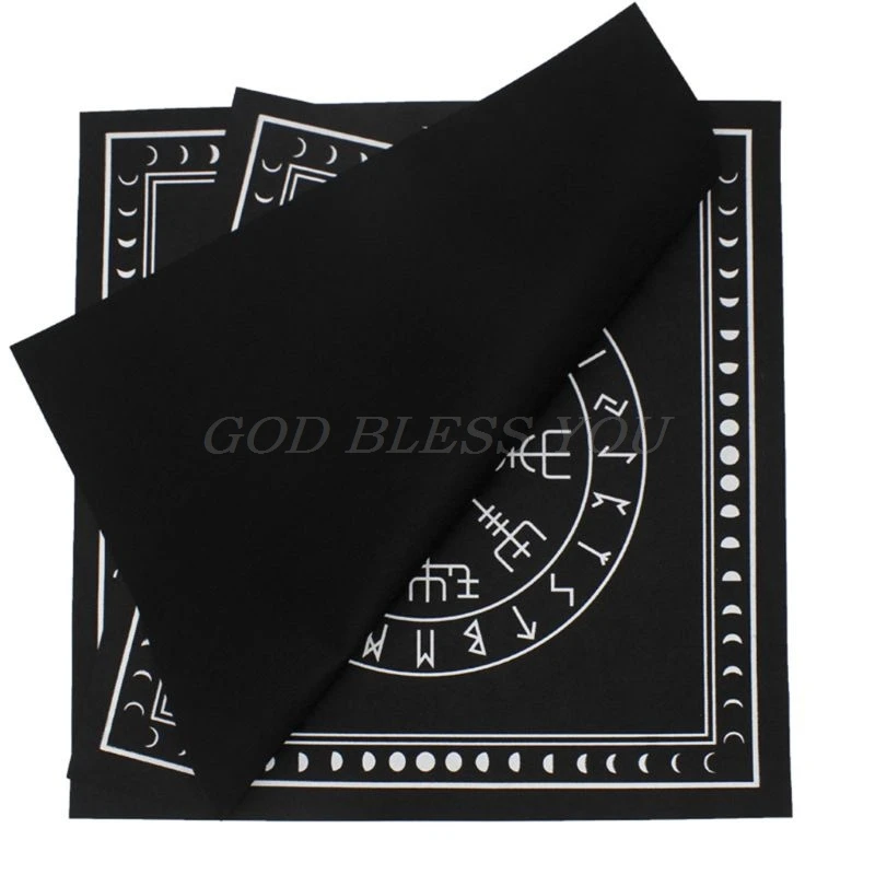 

50*50cm Non-woven Tarot Tablecloth Rune Divination Altar Patch Tarot Table Cover Board Game Textiles Black/Purple