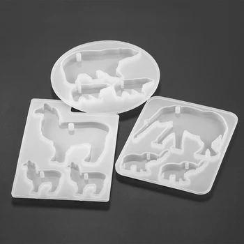 

3Style Animal UV Resin Silicone Mold Alpaca Elephant Polar Bear Shape Epoxy Resin Mould For DIY Jewelry Making Findings Supplies