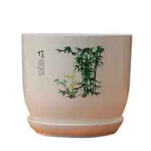 Полимерный цветочный горшок для кактусов вазон для суккулентов в китайском стиле горшки в стиле бонсай цветочный горшок с дренажным отверстием контейнер плантатор# h
