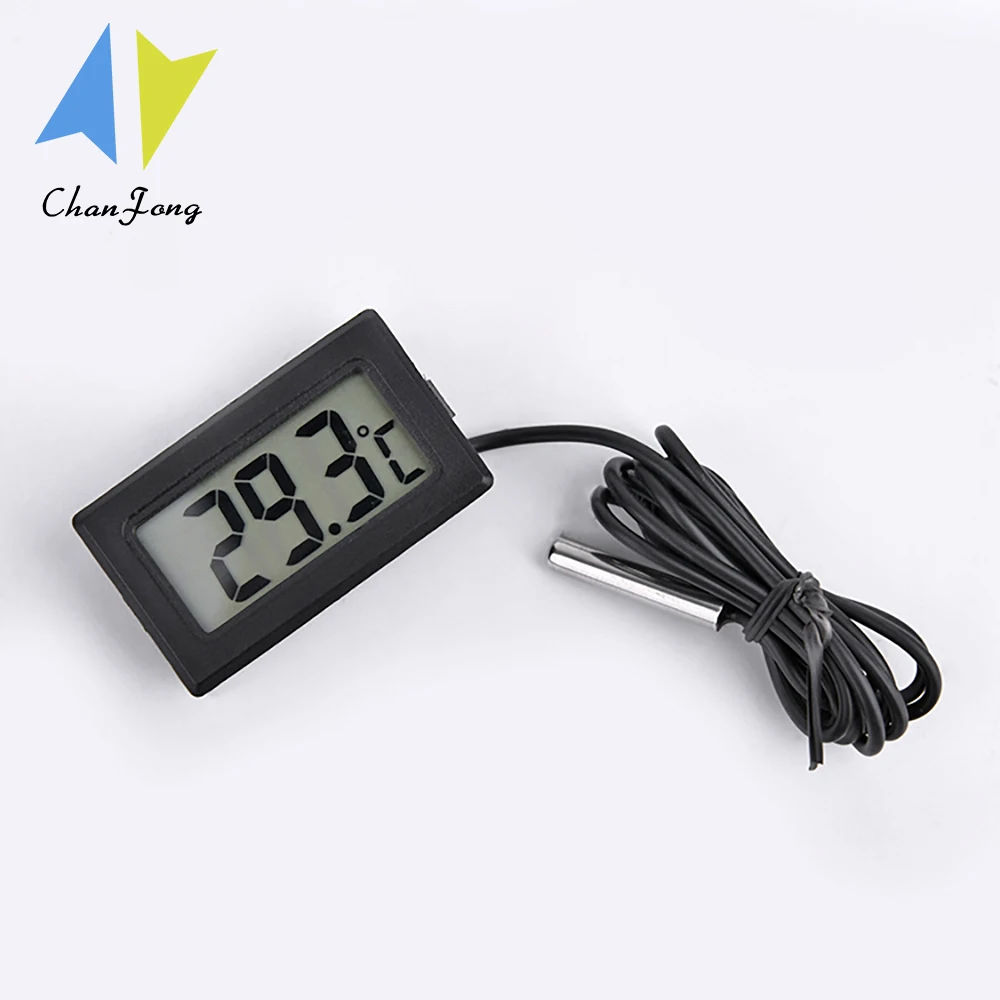 

Mini LCD Digital Thermometer Tester 1M Temp Sensor Probe for Bathroom Water Fish Tank Refrigerator Temperature Freezers