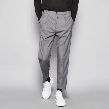 

EWQ / 2020 autumn new fashion men's suit pants Loose casual 3 Color Trousers England style all-match trousers for male 9Y104