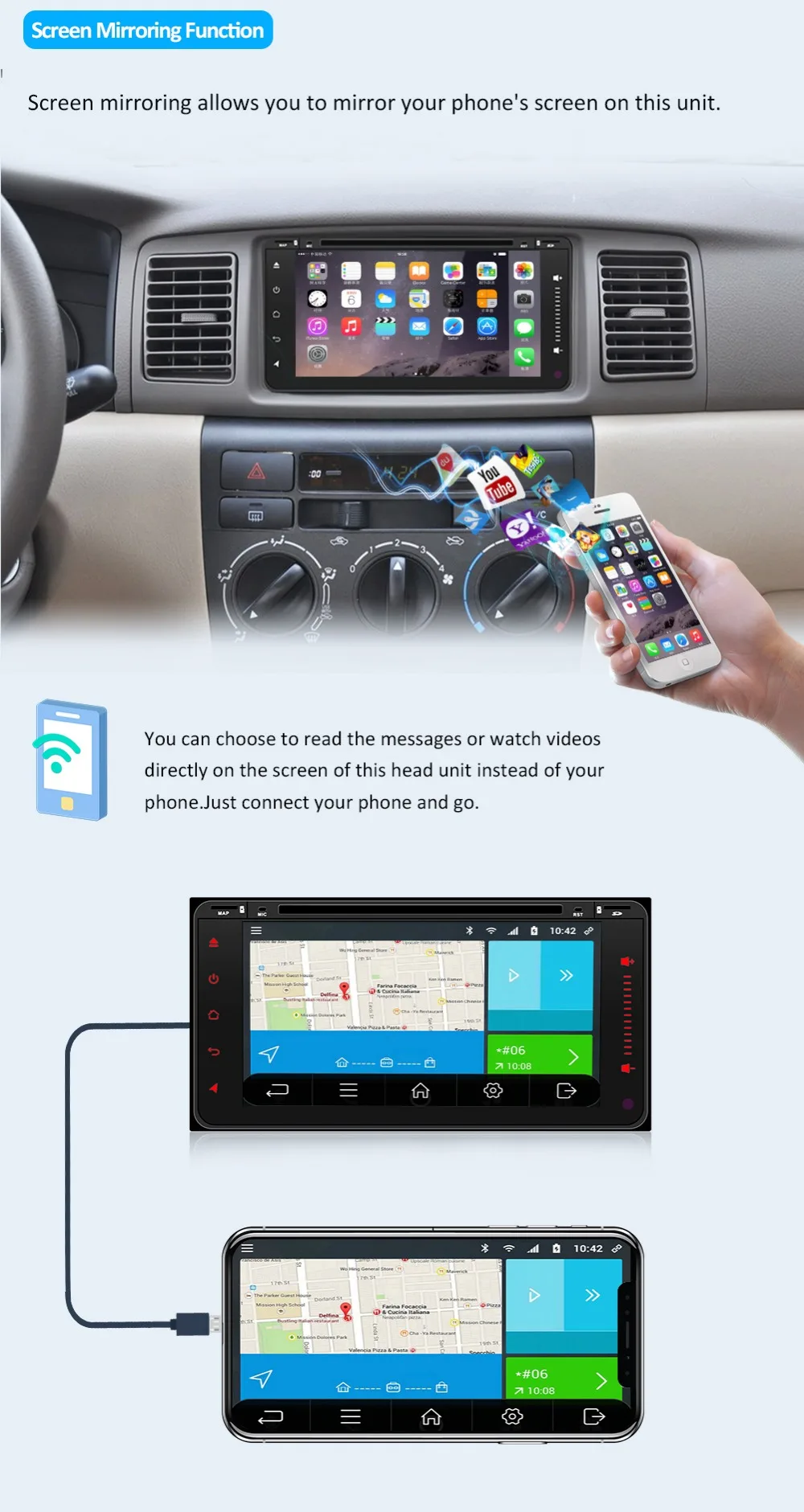 Discount Octa 8 core 2 din android 9.0 car dvd gps navigation for Toyota Avalon AVanza Celica camry corolla car radio video player WIFI 9