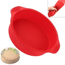 Круглая силиконовая форма для торта с термостойкостью, не деформируется, инструмент для выпечки для дома