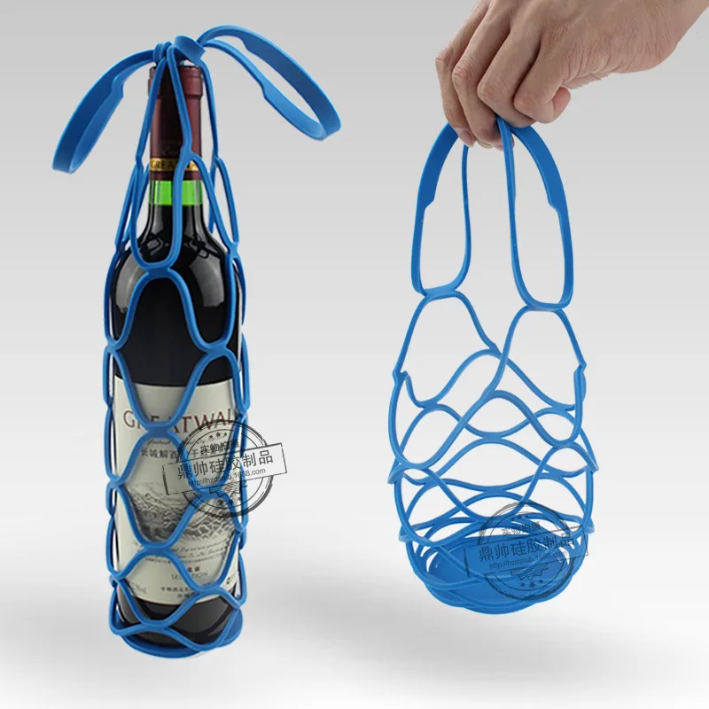 Currently Available Creative Soft Silicone Wine Mention Case Hand Bottle Protective Sleeve Mention Wine Bottle Bag Wine Bottle C