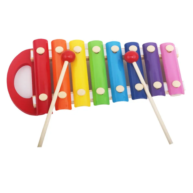 New Style Wooden Octave Knock Piano Baby Children Hand Music Toy Finger Sounds Manual Beat Casual Instrument