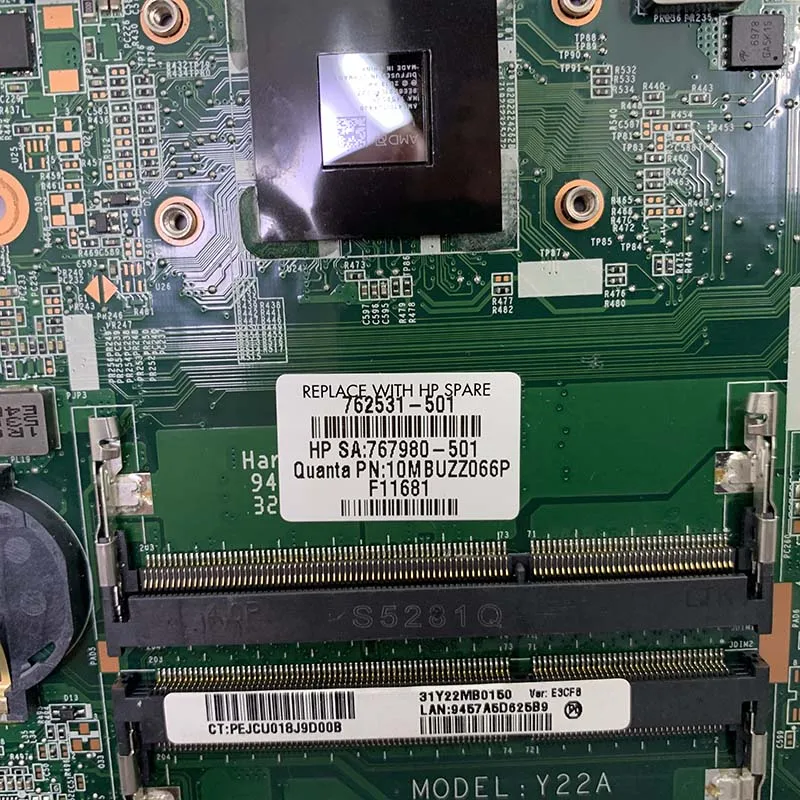 762531 001 501 для HP Pavilion 15 p SERIES DAY22AMB6E0 REV:E A8 6410 2G материнская плата ноутбука 100%