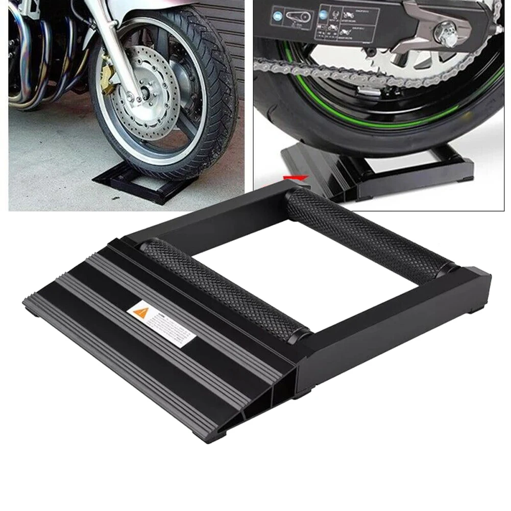 

Durable Portable Easy Apply Wheel Roller Stand Repair Cleaning Universal Black Aluminium Tool Motorcycle Solid Track Chain