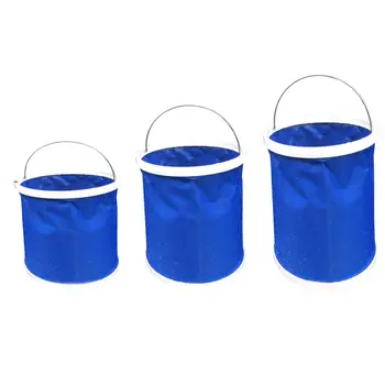 

None Folding Bucket Collapsible Multifunctional Folding Outdoor Bucket Basin for Camping Hiking Travelling Fishing Washing
