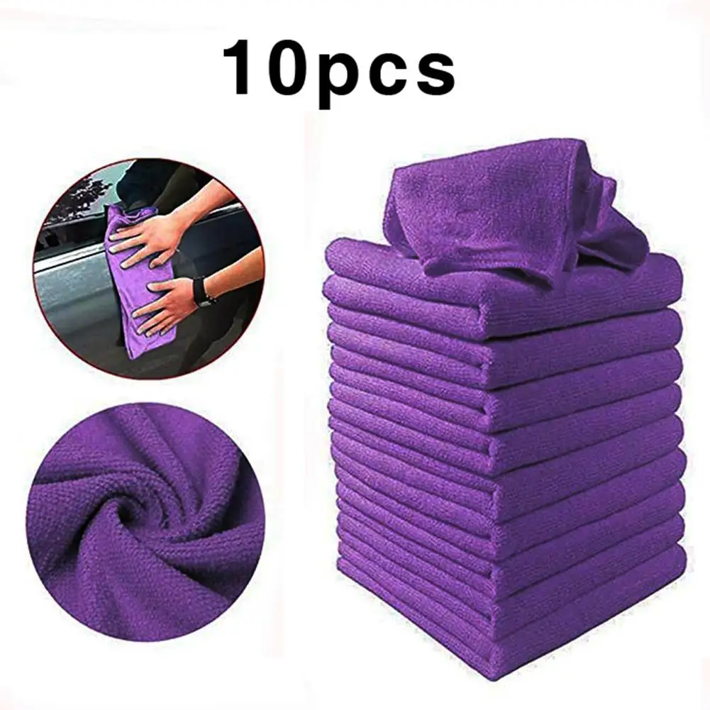 best car wax 10 PCS Microfiber Car Cleaning Towel Automobile Motorcycle Washing Glass Household Cleaning Microfiber Towel turtle wax ice