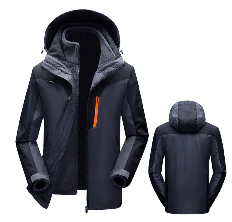 

Men Women 2 in 1Ski Jacket Winter Snowboarding Two Piece Set Men's Outdoor Warm Waterproof Windproof Breathable Skiing Jackets
