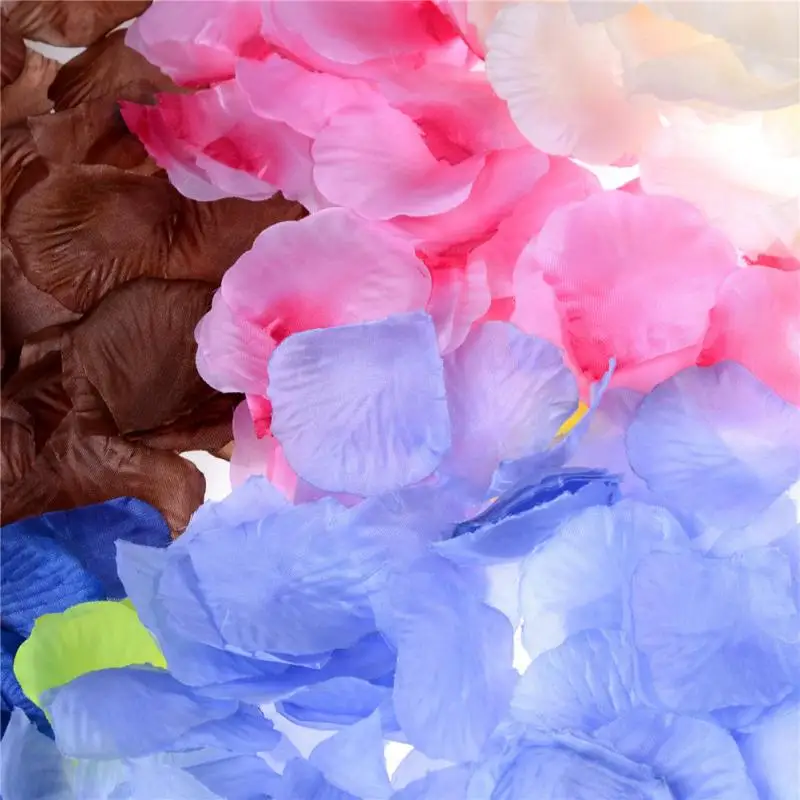 100 шт. шелковая ткань розы лепестки для свадебной вечеринки разброс конфетти